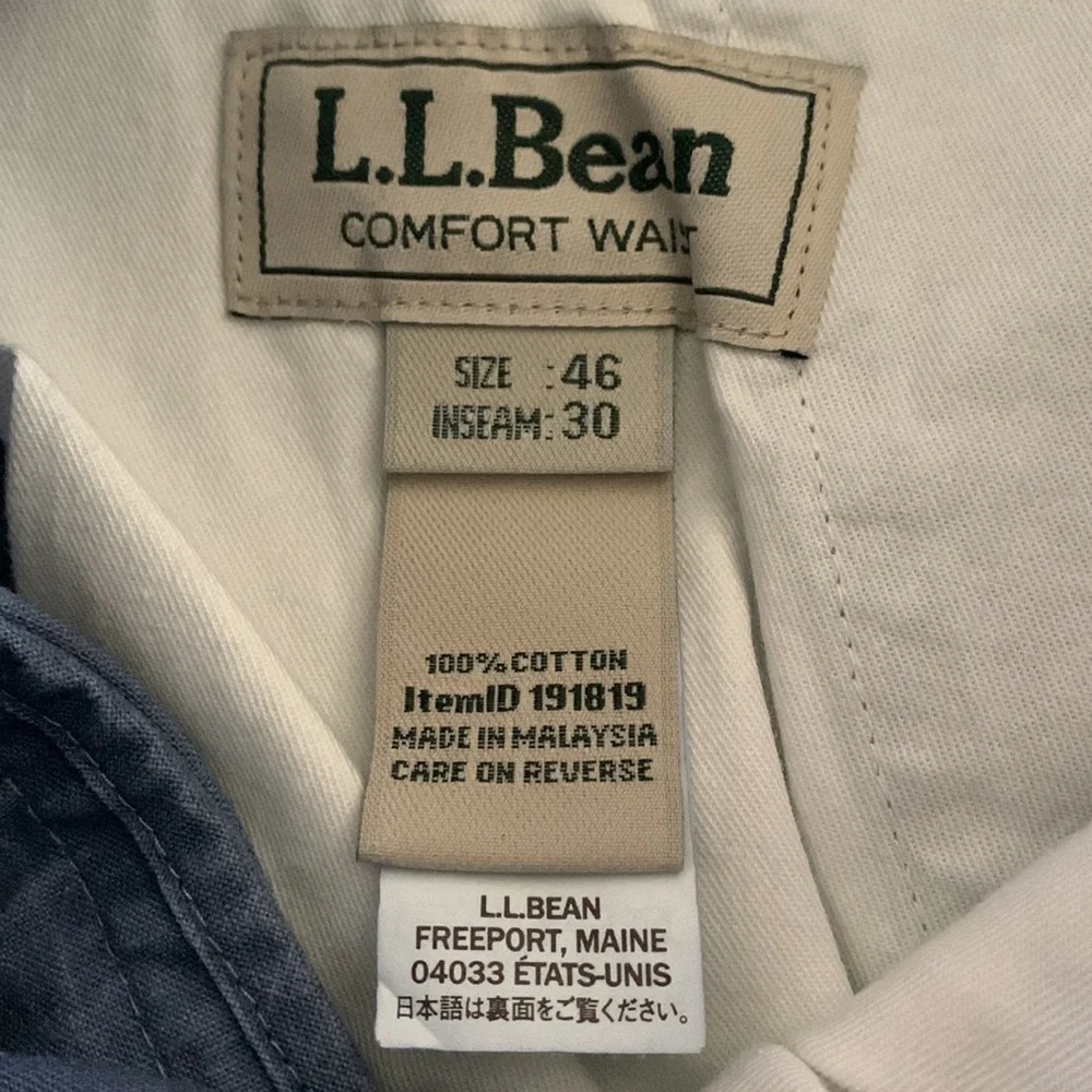 L.L. Bean Vintage New Old Stock Tropic Weight Cargo Comfort Waist Pant In Indigo